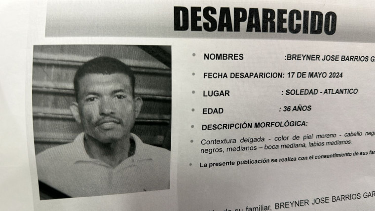 el hombre desaparecido y la circular con la que se le busca