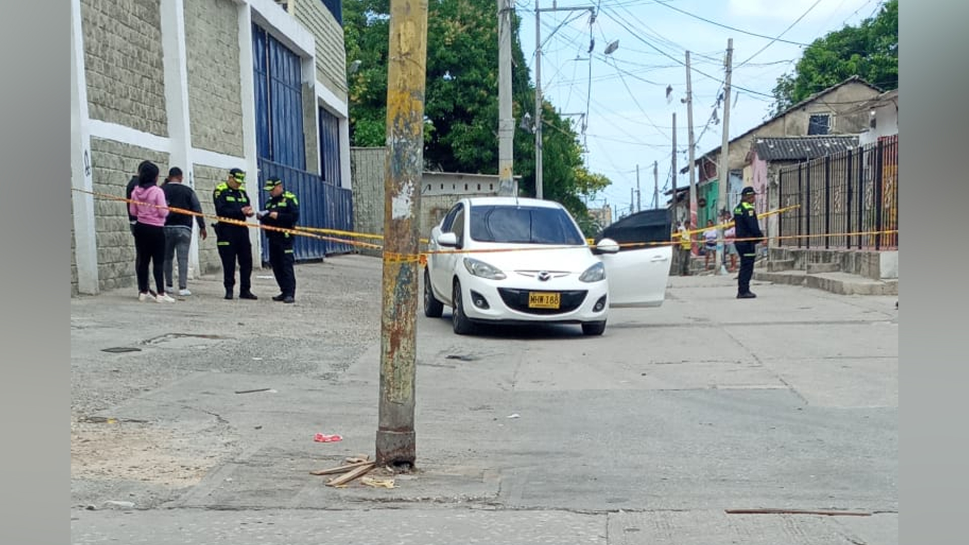 Lugar donde ocurrió uno de los crímenes que tuvo lugar en este jueves