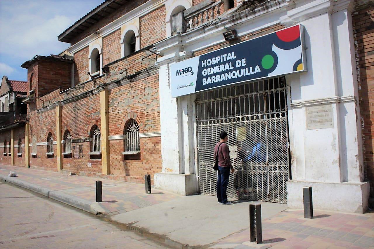 Hospital General de Barranquilla, lugar donde fueron remitidos los jóvenes heridos.