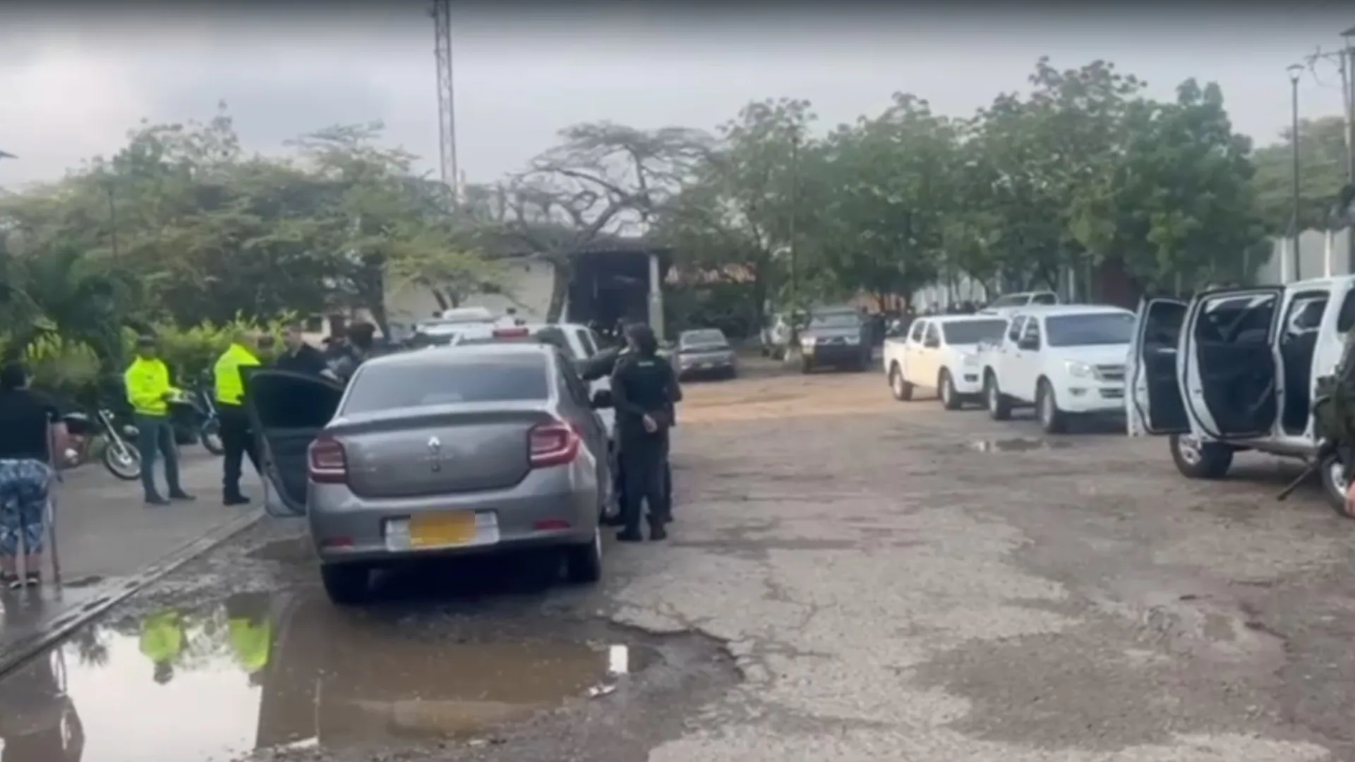 Captura de video de la detención de presuntos responsables de masacre en Aguachica.