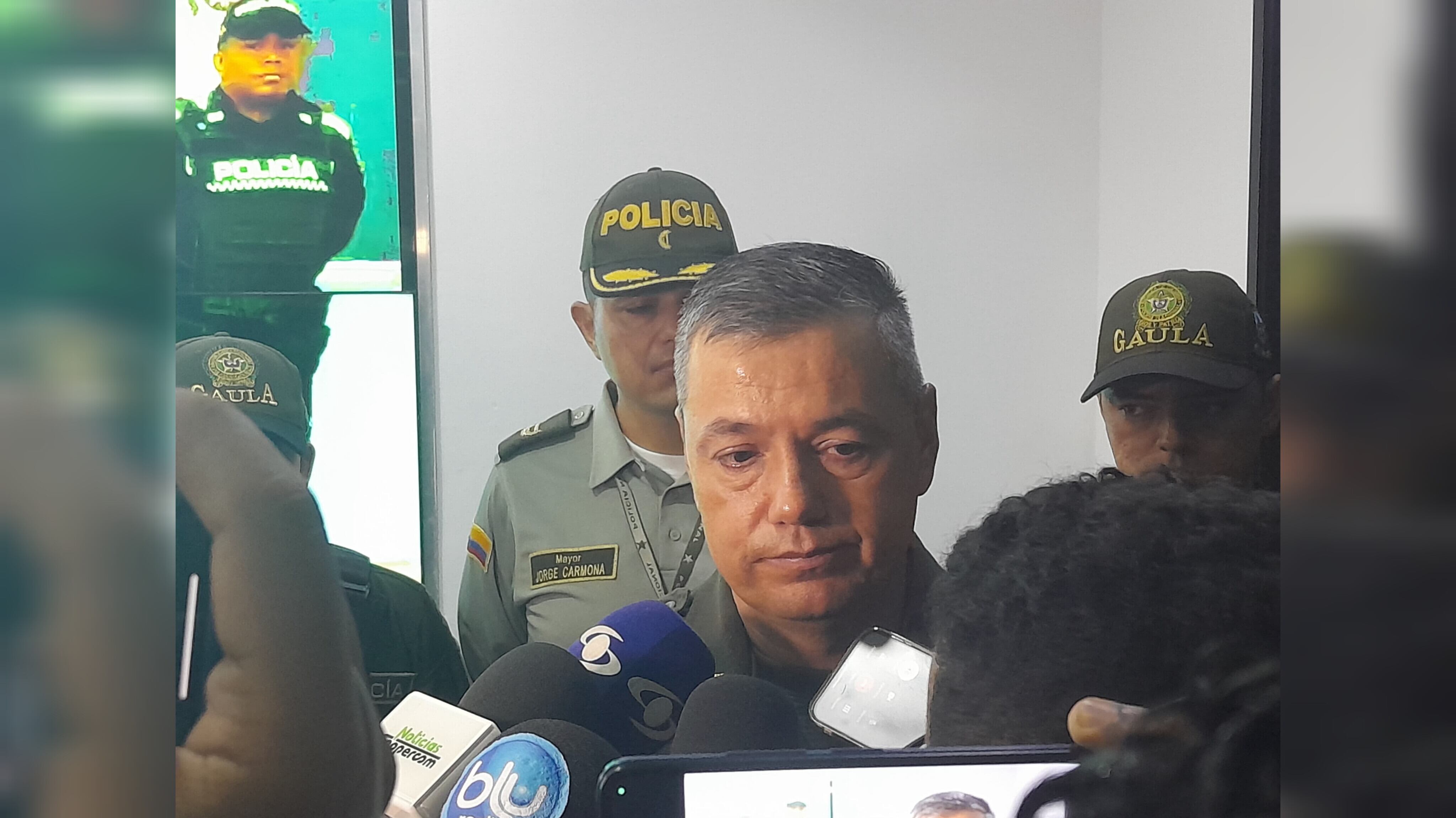 El General Edwin Urrego, comandante de la Policía Metropolitana de Barranquilla.