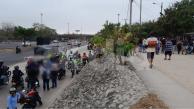 Aspecto de la avenida Circunvalar durante los momentos posteriores al asesinato