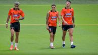 James David Rodríguez, Juan Fernando Quintero y Luis Díaz