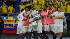 Celebración de gol de Colombia