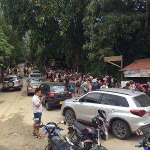 Las aglomeraciones en el parque Tayrona se reportan desde tempranas horas de este jueves