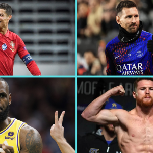 Cristiano Ronaldo, Lionel Messi, LeBron James, Canelo Álvarez