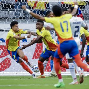 La celebración de la clasificación de Colombia
