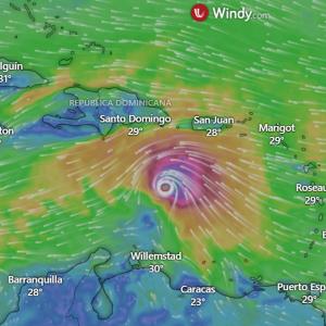 El mapa en tiempo real de por dónde va el huracán a corte de las 10:20 de la mañana de este 2 de julio
