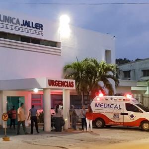 Clínica Jaller, centro médico al que fueron conducidos los heridos