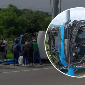 El accidente involucró a un bus de la empresa de transporte público Alianza Sodis