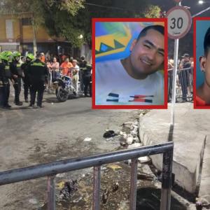 Víctimas de balacera en el barrio Los Andes.