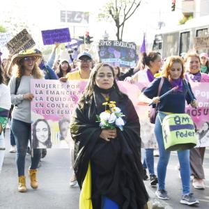 Marcha por el Día de la Mujer en Barranquilla.