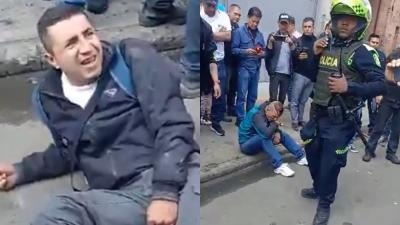 Captura de video de ladrones capturados en Bogotá.