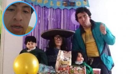 El joven constantemente sube fotos en celebraciones con su familia de trapo. 