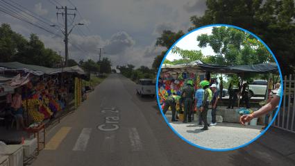 Escena del crimen cometido en horas de la mañana de este martes