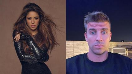 Shakira a la izquierda y Gerard Piqué a la derecha