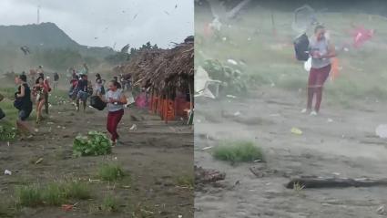 El fenómeno natural fue reportado en horas de la tarde de este domingo