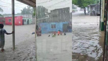 La lluvia en el barrio