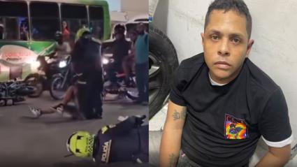 Sujeto capturado por la Policía Metropolitana de Cartagena tras atentado contra el capo Víctor Reales.