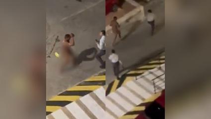 Captura de video de hombre desnudo en Alameda del Río.