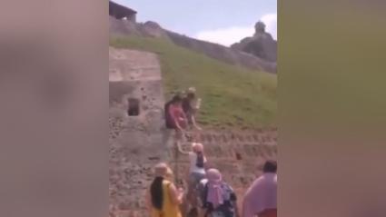 Captura de video de momento en el Castillo de San Felipe.