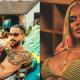 Maluma a la derecha y Karol G a la izquierda