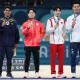 Ángel Barajas subido al podio de la gimnasia en los Juegos Olímpicos de París