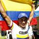 Fotografía de archivo del 10 de octubre de 2011 del ciclista colombiano Marlon Pérez, celebrando tras ganar la medalla de oro en la contrarreloj individual masculina de ciclismo de ruta de los Juegos Panamericanos de Guadalajara (México). 