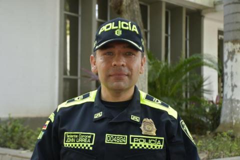 Teniente coronel John Urrea, comandante de la Policía del Atlántico