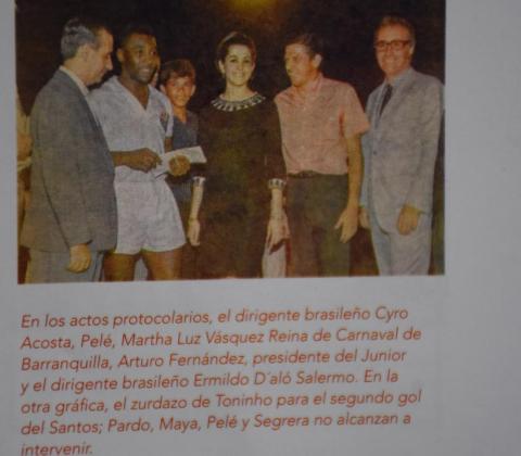 Pelé en Barranquilla. 