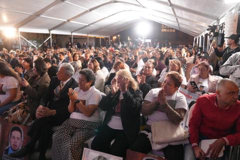 Las madres durante el evento