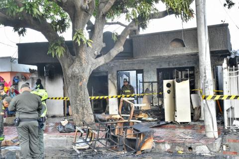 Casa donde ocurrió la conflagración