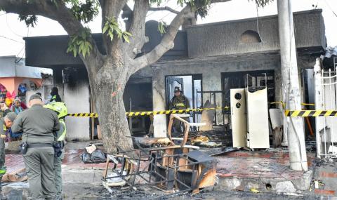 Así quedó la casa tras las llamas